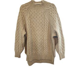a. new day Wheat Mock Turtleneck Sweater Size L